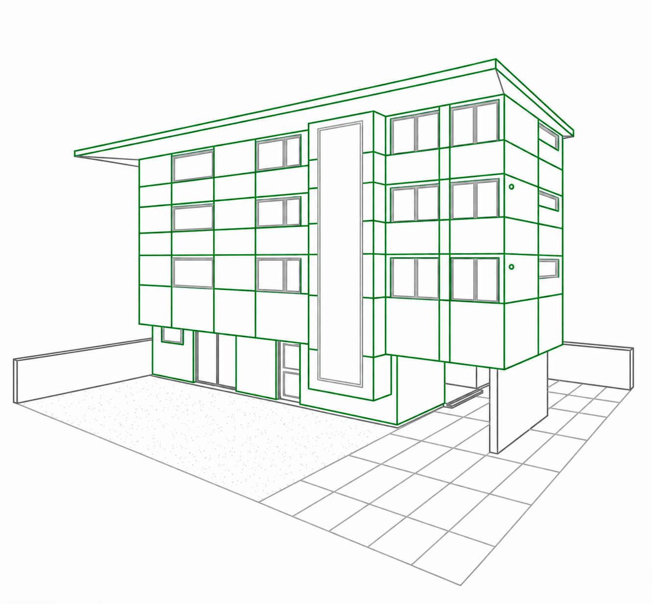 Esquema Técnico Edificio AislaGreen XPS